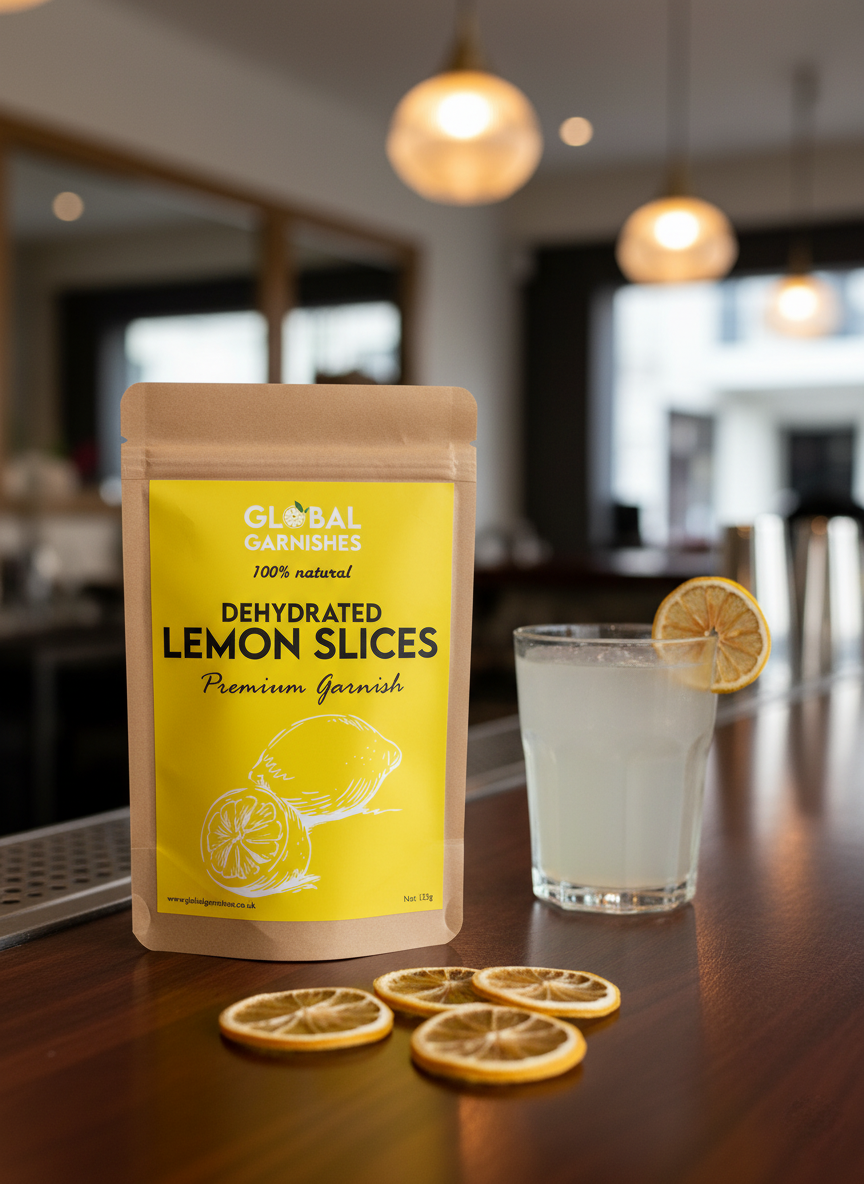 Dried Lemon Slices for Cocktails - Bar Garnish 125g (60pcs)